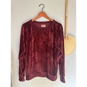 red maroon velvet top